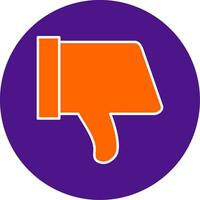 Dislike Line Filled Circle Icon vector