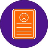 Complaint Line Filled Circle Icon vector