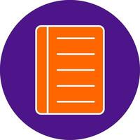 Notebook Line Filled Circle Icon vector