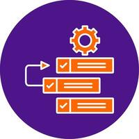 Backlog Line Filled Circle Icon vector