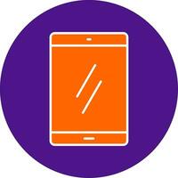 Mobile Line Filled Circle Icon vector
