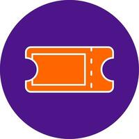 Ticket Line Filled Circle Icon vector