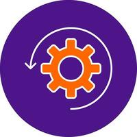 Automate Line Filled Circle Icon vector