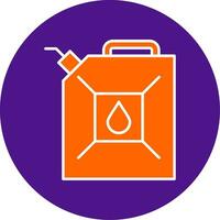 Gas Can Line Filled Circle Icon vector
