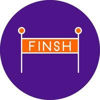 Finish Line Line Filled Circle Icon vector