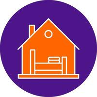 Blanket Line Filled Circle Icon vector