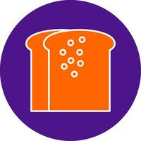 Toast Line Filled Circle Icon vector