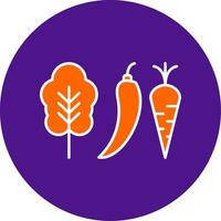 Vegetables Line Filled Circle Icon vector