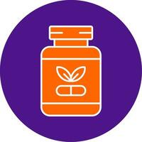 Supplements Line Filled Circle Icon vector