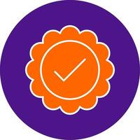 Approved Line Filled Circle Icon vector