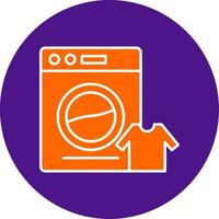 Laundry Line Filled Circle Icon vector