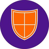 Shield Line Filled Circle Icon vector