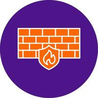 Firewall Line Filled Circle Icon vector