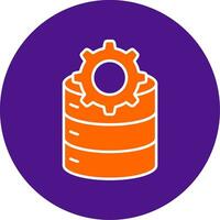 Database Management Line Filled Circle Icon vector