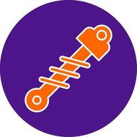Shock Absorber Line Filled Circle Icon vector