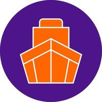 Cargo Line Filled Circle Icon vector