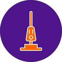 Vacuum Cleaner Line Filled Circle Icon vector