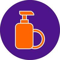 Dish Soap Line Filled Circle Icon vector