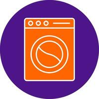 Laundry Line Filled Circle Icon vector