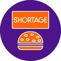 Shortage Line Filled Circle Icon vector