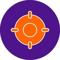 Scope Line Filled Circle Icon vector