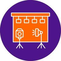 Studio Line Filled Circle Icon vector