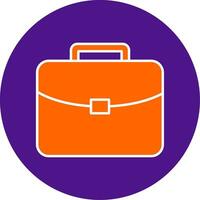 Brief Line Filled Circle Icon vector