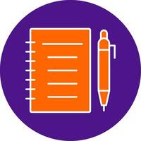 Notebook Line Filled Circle Icon vector