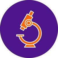 Microscope Line Filled Circle Icon vector