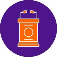 Lectern Line Filled Circle Icon vector