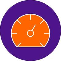 Speedometer Line Filled Circle Icon vector