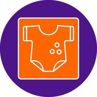 Baby Clothes Line Filled Circle Icon vector