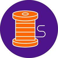 Thread Line Filled Circle Icon vector