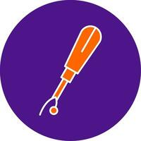 Seam Ripper Line Filled Circle Icon vector
