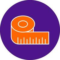 Ruler Line Filled Circle Icon vector