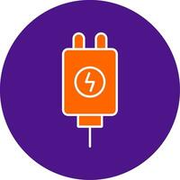 Adapter Line Filled Circle Icon vector