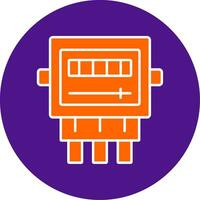 Electric Meter Line Filled Circle Icon vector