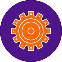 Setting Line Filled Circle Icon vector