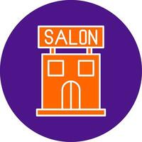 Salon Line Filled Circle Icon vector