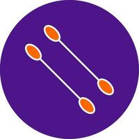 Cotton Swabs Line Filled Circle Icon vector