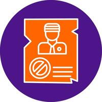 Blaklist Line Filled Circle Icon vector