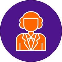 Judge Line Filled Circle Icon vector