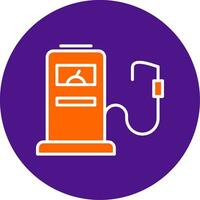 Gas Line Filled Circle Icon vector