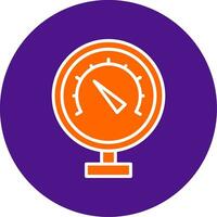 Pressure Meter Line Filled Circle Icon vector
