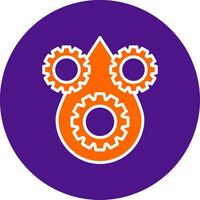 Lubricant Line Filled Circle Icon vector