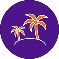 Island Line Filled Circle Icon vector