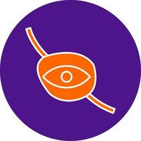 Eyepatch Line Filled Circle Icon vector