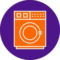 Washing Machine Line Filled Circle Icon vector