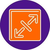 Expand Line Filled Circle Icon vector