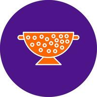 Sieve Line Filled Circle Icon vector